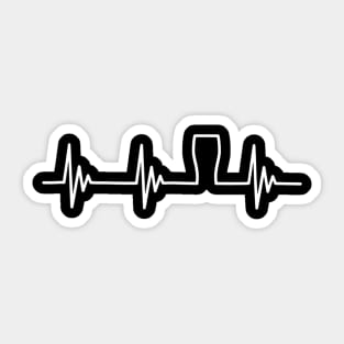 Beer TShirt Funny Novelty Heartbeat Craft Beer Brewing Sticker